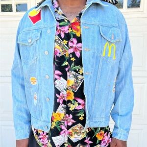 Limited Edition McDonald's x Uber Denim Jacket with patches